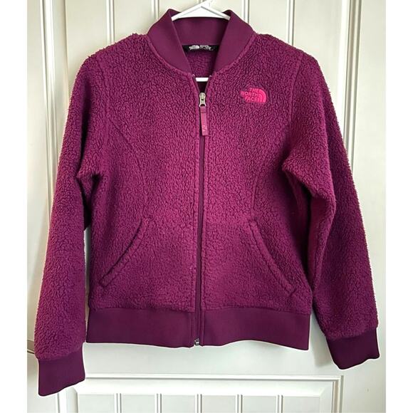 North Face Girls L Purple Fleece Jacket 14-16 Gorpcore Outdoor Crossover Fit - Picture 2 of 10